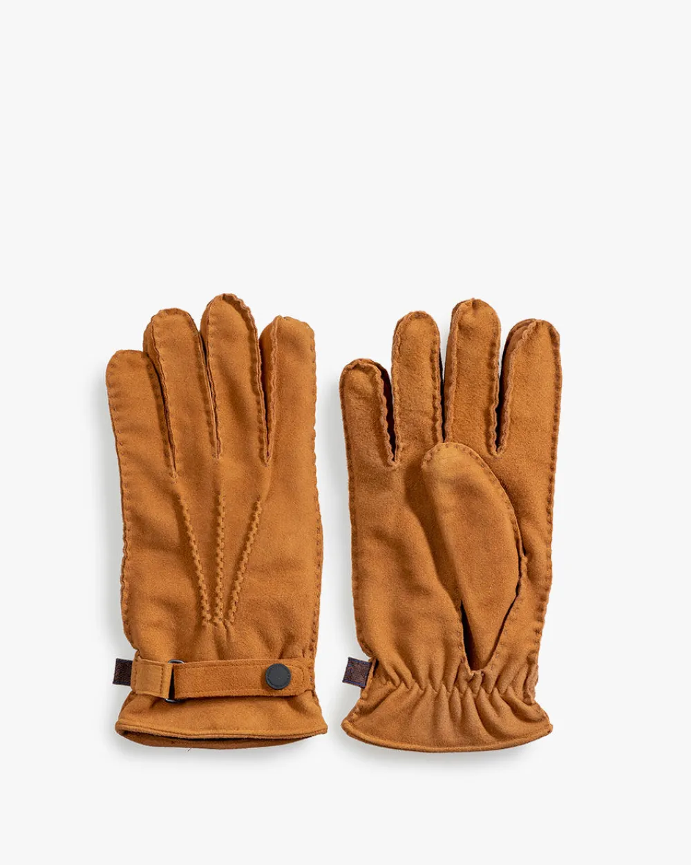 Floris van Bommel Handschoenen suède cognac<Heren Handschoenen